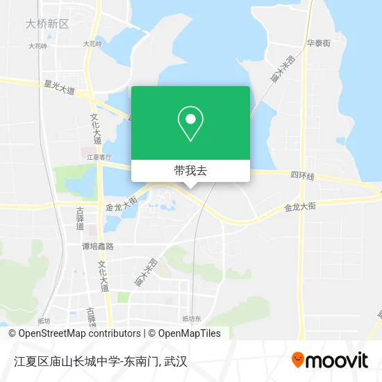 江夏区庙山长城中学-东南门地图