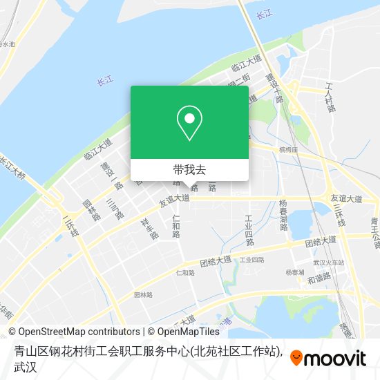 青山区钢花村街工会职工服务中心(北苑社区工作站)地图
