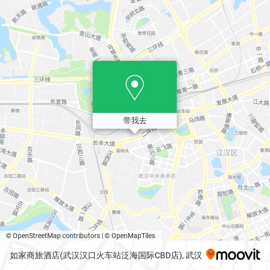 如家商旅酒店(武汉汉口火车站泛海国际CBD店)地图