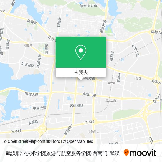 武汉职业技术学院旅游与航空服务学院-西南门地图