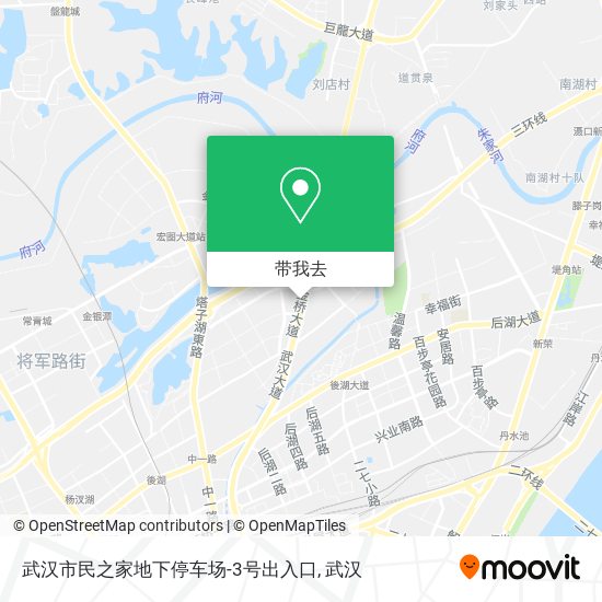 武汉市民之家地下停车场-3号出入口地图