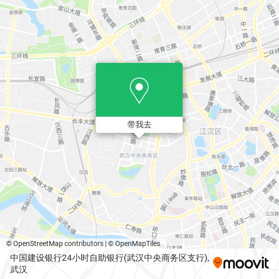 中国建设银行24小时自助银行(武汉中央商务区支行)地图