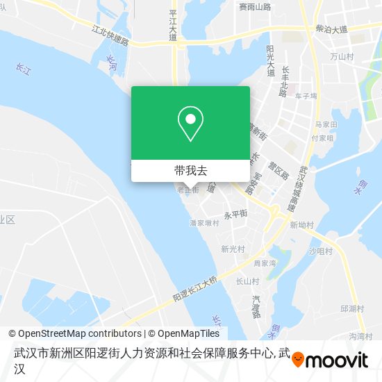 武汉市新洲区阳逻街人力资源和社会保障服务中心地图