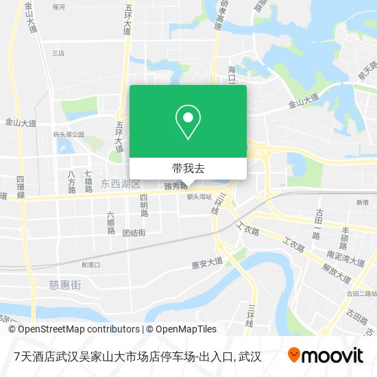 7天酒店武汉吴家山大市场店停车场-出入口地图