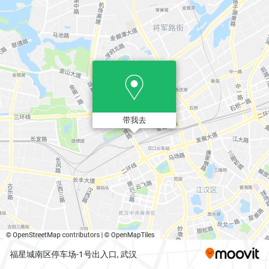 福星城南区停车场-1号出入口地图