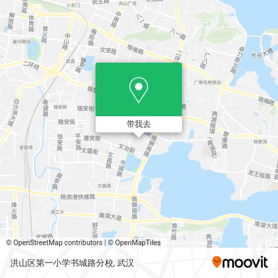 洪山区第一小学书城路分校地图