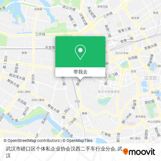 武汉市硚口区个体私企业协会汉西二手车行业分会地图