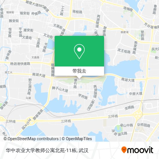华中农业大学教师公寓北苑-11栋地图