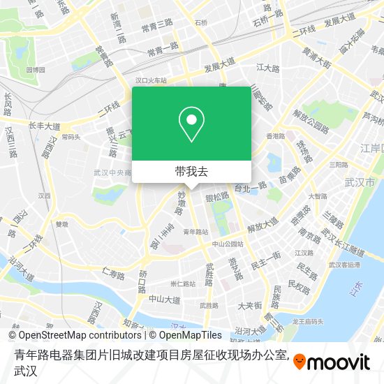青年路电器集团片旧城改建项目房屋征收现场办公室地图