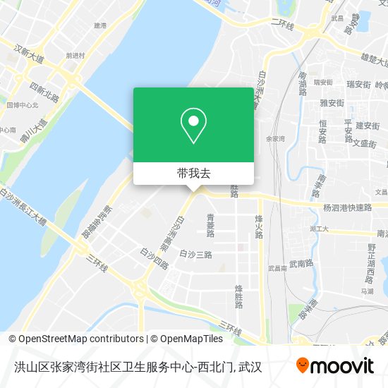 洪山区张家湾街社区卫生服务中心-西北门地图