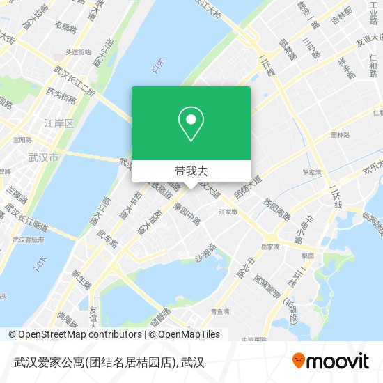 武汉爱家公寓(团结名居桔园店)地图