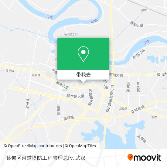蔡甸区河道堤防工程管理总段地图