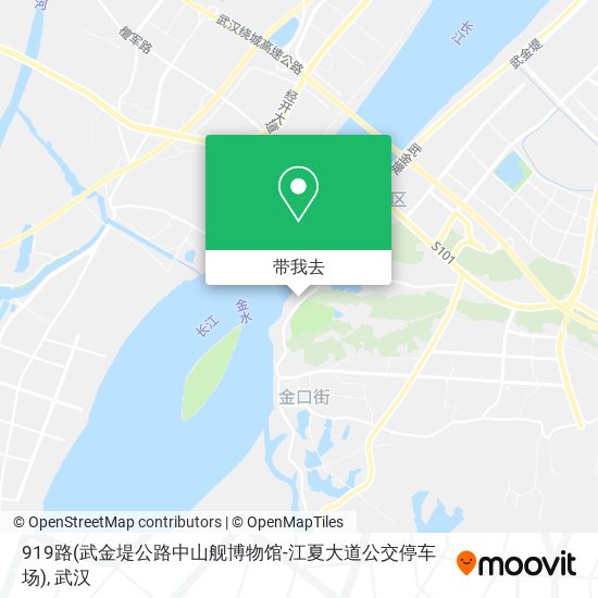 919路(武金堤公路中山舰博物馆-江夏大道公交停车场)地图