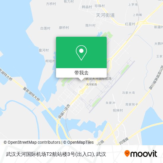 武汉天河国际机场T2航站楼3号(出入口)地图