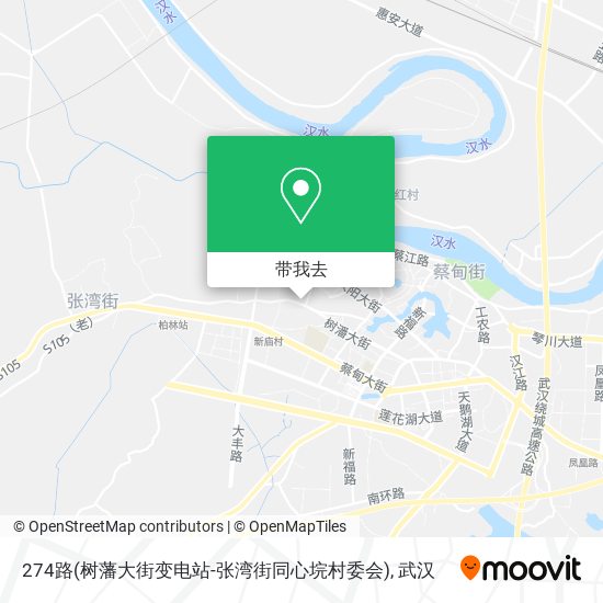 274路(树藩大街变电站-张湾街同心垸村委会)地图
