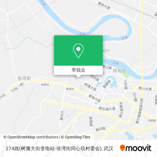 274路(树藩大街变电站-张湾街同心垸村委会)地图