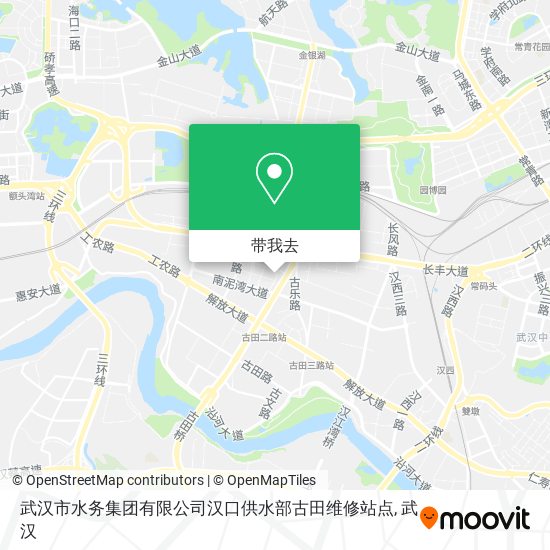 武汉市水务集团有限公司汉口供水部古田维修站点地图