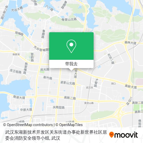 武汉东湖新技术开发区关东街道办事处新世界社区居委会消防安全领导小组地图