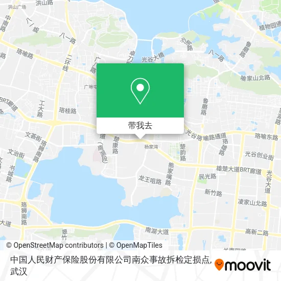 中国人民财产保险股份有限公司南众事故拆检定损点地图