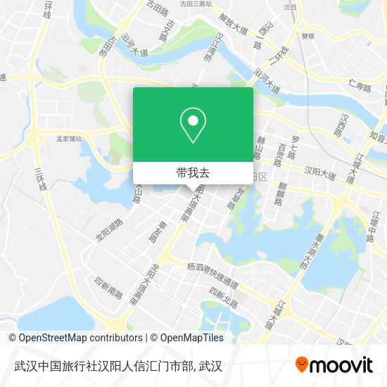 武汉中国旅行社汉阳人信汇门市部地图