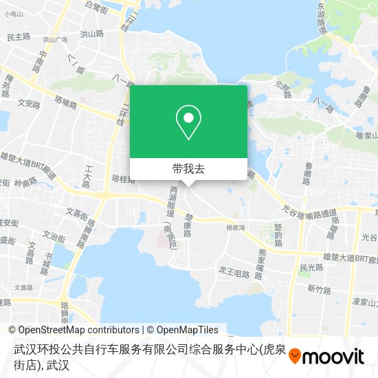 武汉环投公共自行车服务有限公司综合服务中心(虎泉街店)地图