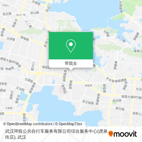 武汉环投公共自行车服务有限公司综合服务中心(虎泉街店)地图