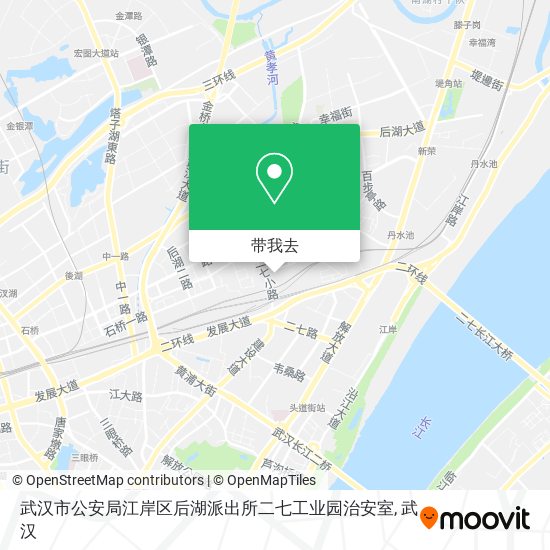 武汉市公安局江岸区后湖派出所二七工业园治安室地图