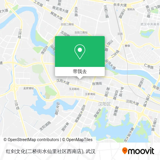 红剑文化(二桥街水仙里社区西南店)地图