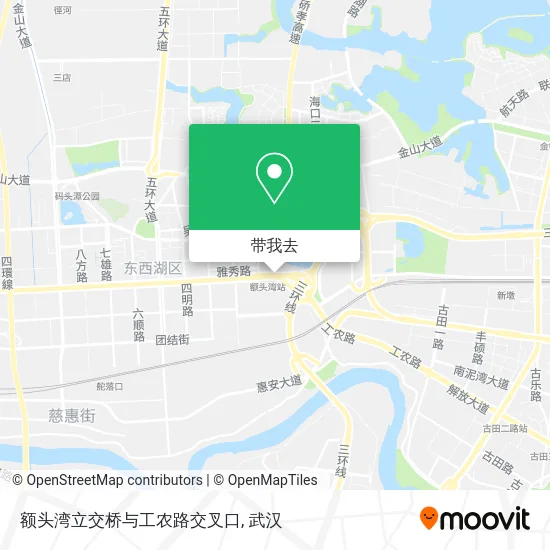 额头湾立交桥与工农路交叉口地图