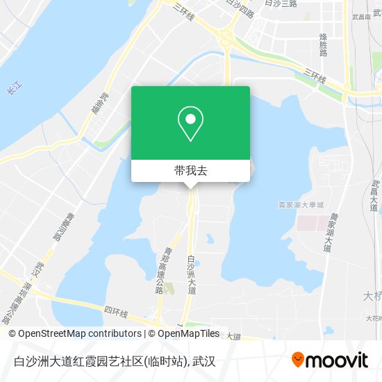 白沙洲大道红霞园艺社区(临时站)地图