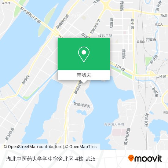 湖北中医药大学学生宿舍北区-4栋地图