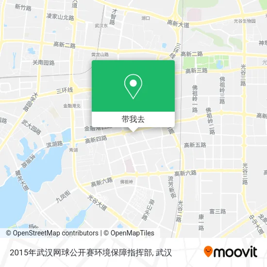 2015年武汉网球公开赛环境保障指挥部地图