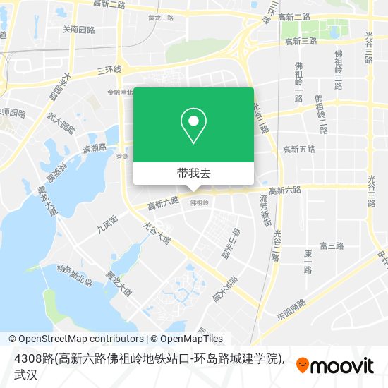 4308路(高新六路佛祖岭地铁站口-环岛路城建学院)地图
