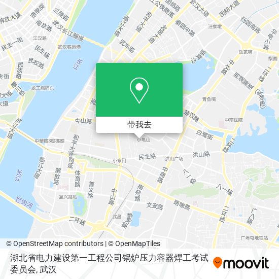 湖北省电力建设第一工程公司锅炉压力容器焊工考试委员会地图