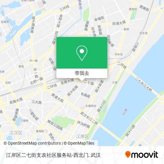 江岸区二七街支农社区服务站-西北门地图