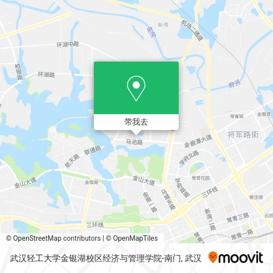 武汉轻工大学金银湖校区经济与管理学院-南门地图