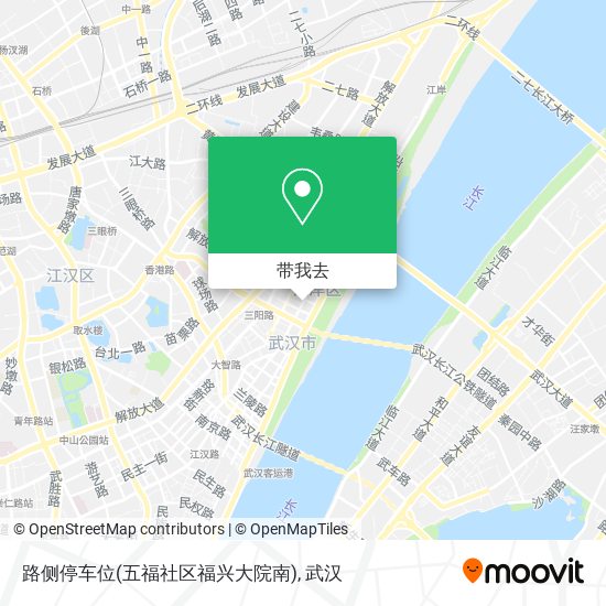 路侧停车位(五福社区福兴大院南)地图