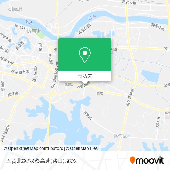 五贤北路/汉蔡高速(路口)地图