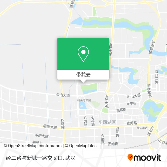 经二路与新城一路交叉口地图
