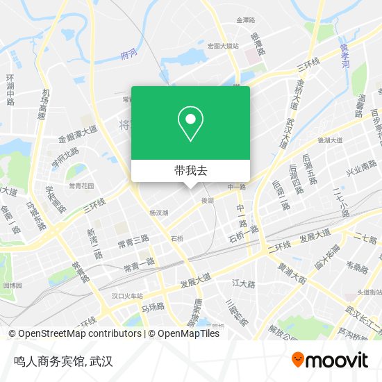 如何坐公交或地铁去江岸区的鸣人商务宾馆