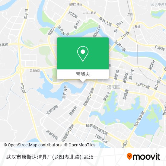 武汉市康斯达洁具厂(龙阳湖北路)地图
