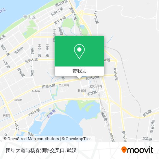 团结大道与杨春湖路交叉口地图