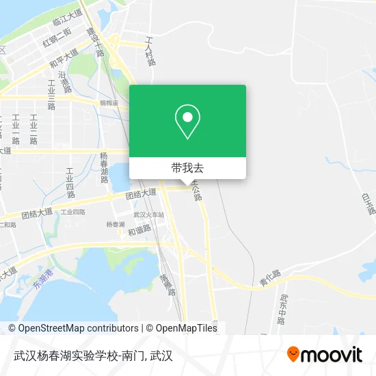 武汉杨春湖实验学校-南门地图