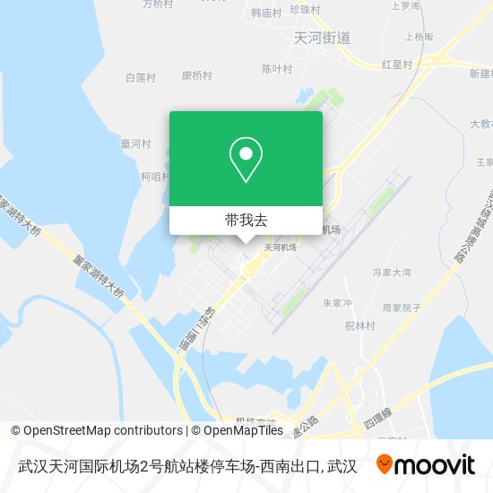 武汉天河国际机场2号航站楼停车场-西南出口地图