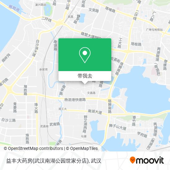 益丰大药房(武汉南湖公园世家分店)地图