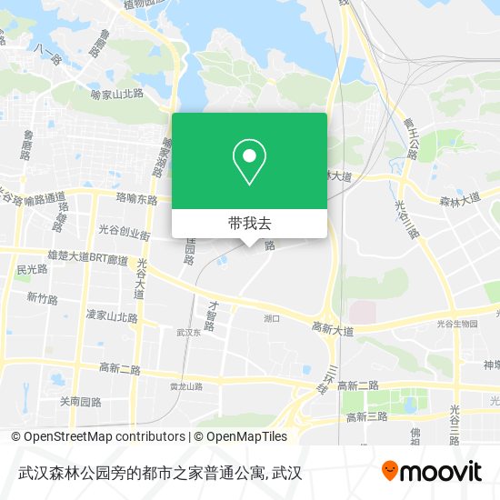 武汉森林公园旁的都市之家普通公寓地图