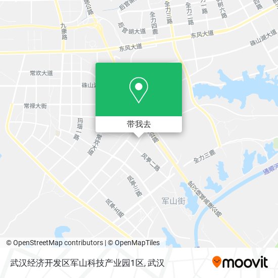 武汉经济开发区军山科技产业园1区地图