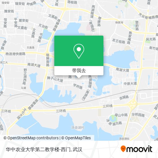华中农业大学第二教学楼-西门地图