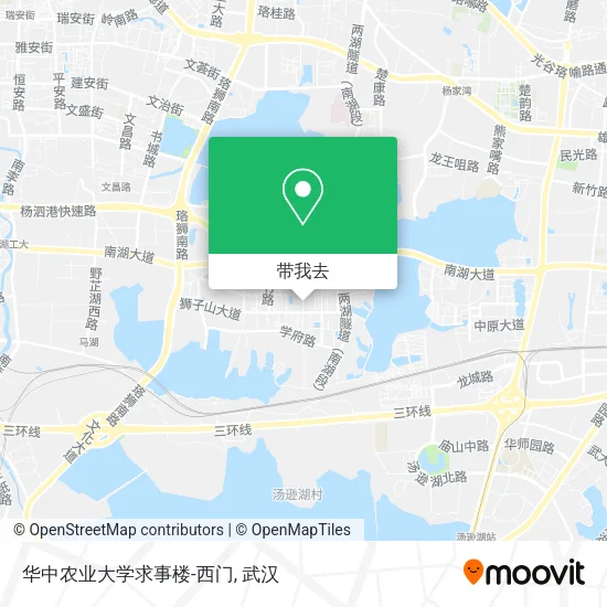 华中农业大学求事楼-西门地图