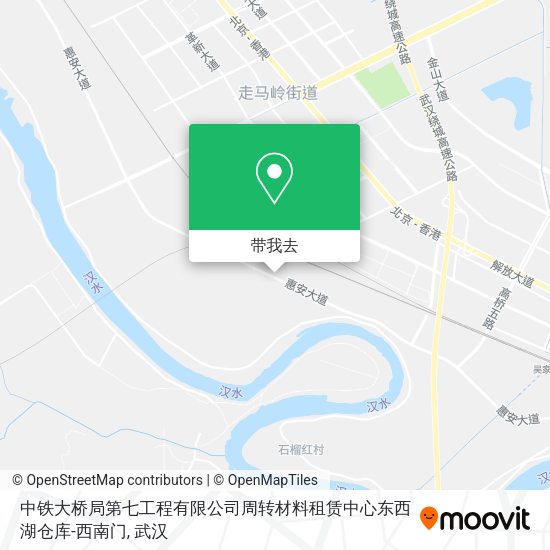 中铁大桥局第七工程有限公司周转材料租赁中心东西湖仓库-西南门地图